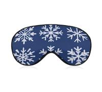 Masque de sommeil pour les yeux en forme de flocons de neige, simple, minimaliste, esthétique, pour homme et femme, sangle réglable, pour voyage, yoga, sieste, travail