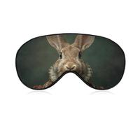 Masque de sommeil pour les yeux en forme de lapin habillé de style Renaissance pour homme et femme avec sangle réglable pour voyage, yoga, sieste, travail