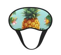 Masque de sommeil pour les yeux en soie avec sangle élastique super douce - Ananas tropical - Bandeau occultant pour les yeux - Pour homme et femme - Pour voyage