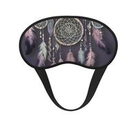 Masque de sommeil pour les yeux en soie avec sangle élastique super douce - Attrape-rêves occultant - Pour homme et femme - Pour voyage