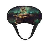 Masque de sommeil pour les yeux en soie avec sangle élastique super douce - Boîte à musique de rêve - Bandeau occultant pour les yeux - Pour homme et femme - Pour voyage
