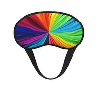 Masque de sommeil pour les yeux en soie avec sangle élastique super douce - Couleurs arc-en-ciel - Occultant - Pour homme et femme