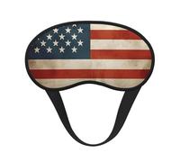 Masque de sommeil pour les yeux en soie avec sangle élastique super douce - Drapeau américain américain vintage - Bandeau occultant pour homme et femme - Pour voyage