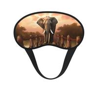 Masque de sommeil pour les yeux en soie avec sangle élastique super douce - Éléphant sur un pont - Bandeau occultant pour les yeux - Pour homme et femme - Pour voyage