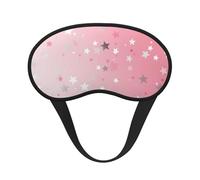 Masque de sommeil pour les yeux en soie avec sangle élastique super douce - Étoiles blanches - Bandeau occultant pour les yeux - Pour homme et femme - Pour voyage