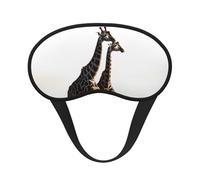 Masque de sommeil pour les yeux en soie avec sangle élastique super douce - Girafe africaine - Bandeau occultant pour les yeux - Pour homme et femme