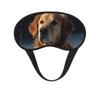 Masque de sommeil pour les yeux en soie avec sangle élastique super douce Golden Retriever - Bandeau occultant pour les yeux - Pour homme et femme - Pour voyage