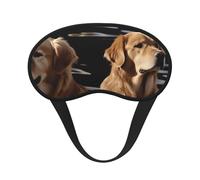 Masque de sommeil pour les yeux en soie avec sangle élastique super douce - Golden Retrievers - Bandeau occultant pour les yeux - Pour homme et femme - Pour voyage