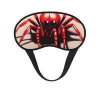 Masque de sommeil pour les yeux en soie avec sangle élastique super douce - Jolie petite araignée rouge - Bandeau occultant pour homme et femme