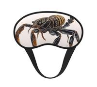 Masque de sommeil pour les yeux en soie avec sangle élastique super douce - Motif scorpion - Pour homme et femme - Pour voyage