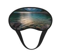 Masque de sommeil pour les yeux en soie avec sangle élastique super douce - Parc national des glaciers - Bandeau occultant pour homme et femme - Pour voyage