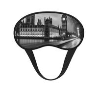 Masque de sommeil pour les yeux en soie avec sangle élastique super douce pour dormir sur le côté - Cache-yeux occultant pour les maisons du Parlement - Pour homme et femme