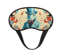 Masque de sommeil pour les yeux en soie avec sangle élastique super douce pour dormir sur le côté, masque occultant pour les yeux de magicien, lapin de nuit, bandeau pour les yeux pour homme et femme
