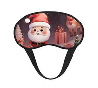 Masque de sommeil pour les yeux en soie avec sangle élastique super douce pour dormir sur le côté - Masque de sommeil pour les yeux - Joli bandeau occultant pour les vacances de Noël - Pour homme et