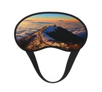 Masque de sommeil pour les yeux en soie avec sangle élastique super douce pour dormir sur le côté - Masque de sommeil pour les yeux - Mauna Kea Summit Sunset - Bandeau occultant pour homme et femme