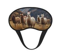 Masque de sommeil pour les yeux en soie avec sangle élastique super douce pour dormir sur le côté, motif lamas dans les Andes, bandeau occultant pour les yeux pour femmes et hommes