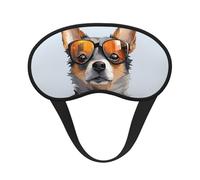 Masque de sommeil pour les yeux en soie avec sangle élastique super douce pour les yeux de chihuahua, lunettes de nuit occultantes pour homme et femme