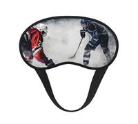Masque de sommeil pour les yeux en soie avec sangle élastique super douce pour les yeux de hockey sur glace Art occultant pour homme et femme