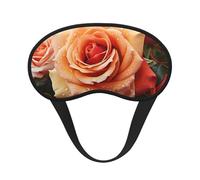 Masque de sommeil pour les yeux en soie avec sangle élastique super douce pour les yeux - Motif fleur rose - Bandeau occultant pour les yeux - Pour homme et femme