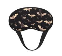 Masque de sommeil pour les yeux en soie avec sangle élastique super douce pour les yeux pour les yeux pour Halloween, chauve-souris volantes, bandeau occultant pour homme et femme