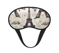Masque de sommeil pour les yeux en soie avec sangle élastique super douce - Tour Eiffel - Tour Eiffel - Bandeau occultant pour homme et femme