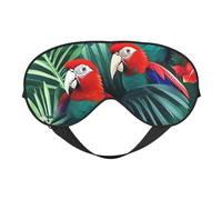 Masque de sommeil pour les yeux en soie de mûrier 100 % naturelle avec motifs de fleurs tropicales et ultra doux pour dormir, voyager, sieste