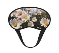 Masque de sommeil pour les yeux en soie super doux avec sangle élastique - Masque de sommeil occultant pour les yeux - Belles marguerites - Bandeau pour les yeux - Pour homme et femme