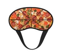 Masque de sommeil pour les yeux en soie super doux avec sangle élastique - Masque de sommeil occultant pour les yeux I Love Pizza Night - Bandeau pour les yeux pour femmes et hommes - Pour voyage