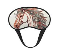 Masque de sommeil pour les yeux en soie super doux avec sangle élastique - Masque de sommeil occultant pour les yeux - Flèche Cupidon - Cheval d'amour - Bandeau pour les yeux - Pour homme et femme