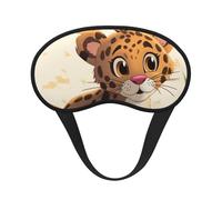 Masque de sommeil pour les yeux en soie super doux avec sangle élastique - Masque de sommeil occultant pour les yeux - Joli bandeau pour les yeux Jaguar pour homme et femme - Pour voyage