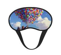 Masque de sommeil pour les yeux en soie super doux avec sangle élastique - Masque de sommeil occultant pour les yeux - Ballon coloré et bandeau pour les yeux à la maison - Pour homme et femme
