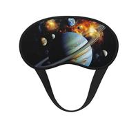 Masque de sommeil pour les yeux en soie super doux avec sangle élastique - Masque de sommeil occultant pour les yeux - Planète Jupiter - Masque de nuit pour homme et femme