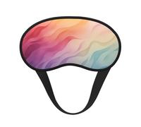 Masque de sommeil pour les yeux en soie super doux avec sangle élastique - Masque de sommeil occultant arc-en-ciel pour homme et femme