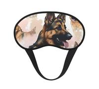 Masque de sommeil pour les yeux en soie super doux avec sangle élastique - Masque de sommeil occultant pour les yeux - Pour les amoureux des chiens de berger allemand, pour la nuit - Pour homme et