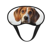 Masque de sommeil pour les yeux en soie super doux avec sangle élastique - Masque de sommeil occultant pour les yeux - Motif chien beagle mignon - Bandeau pour les yeux de nuit pour homme et femme