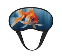 Masque de sommeil pour les yeux en soie super doux avec sangle élastique - Masque de sommeil occultant pour les yeux en forme de poisson - Pour homme et femme - Pour voyage