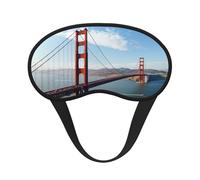 Masque de sommeil pour les yeux en soie super doux avec sangle élastique - Masque de sommeil occultant pour les yeux San Francisco Golden Gate Bridge - Masque de nuit pour homme et femme