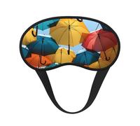 Masque de sommeil pour les yeux en soie super doux avec sangle élastique - Parapluies colorés - Pour homme et femme - Pour voyage
