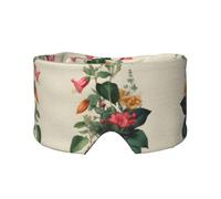 Masque de sommeil pour les yeux et les oreilles à imprimé botanique - Doux et respirant, idéal pour les voyages, la méditation et une utilisation de nuit