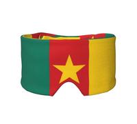 Masque de sommeil pour les yeux et les oreilles avec drapeau du Cameroun (67 x 12 cm) pour voyage, yoga, repos profond intérieur et extérieur