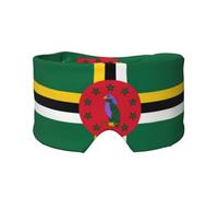 Masque de sommeil pour les yeux et les oreilles avec drapeau du Commonwealth de la Dominique (67,8 x 12,9 cm) Convient pour les voyages, le yoga, le repos profond en intérieur et en extérieur