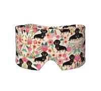 Masque de sommeil pour les yeux et les oreilles avec imprimé floral pour chien, bandeau réglable, idéal pour le yoga, les voyages, garde au chaud et confortable