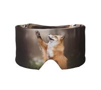 Masque de sommeil pour les yeux et les oreilles avec imprimé renard - Doux et respirant, idéal pour les voyages, la méditation et une utilisation de nuit