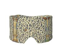 Masque de sommeil pour les yeux et les oreilles avec motif carte au trésor labyrinthe - Cadeau doux pour homme et femme, bandeau de voyage réglable pour yoga