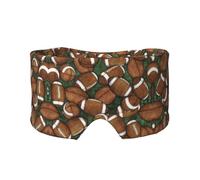 Masque de sommeil pour les yeux et les oreilles - Motif football vert - Bandeau de voyage réglable pour yoga - Garde au chaud - Aide confortable à l'ombre