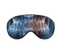 Masque de sommeil pour les yeux et les rayons X des dents - Pour homme et femme - Sangle réglable - Pour voyage, yoga, sieste, travail
