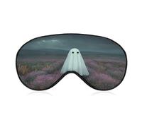 Masque de sommeil pour les yeux fantôme flottant sur les champs de lavande pour homme et femme avec sangle réglable pour voyage, yoga, sieste, travail