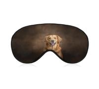 Masque de sommeil pour les yeux Happy Golden Retriever pour homme et femme avec sangle réglable pour voyage, yoga, sieste, travail