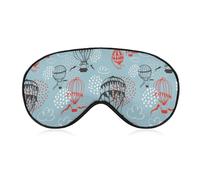Masque de sommeil pour les yeux imprimé montgolfière, masques pour les yeux super doux avec sangle réglable, aide au sommeil ultime, bandeau pour les yeux, détendez-vous et soulagez votre fatigue, yeu