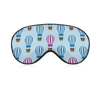 Masque de sommeil pour les yeux imprimé montgolfière, masques pour les yeux super doux avec sangle réglable, aide au sommeil ultime, bandeau pour les yeux, détendez-vous et soulagez votre fatigue, yeu